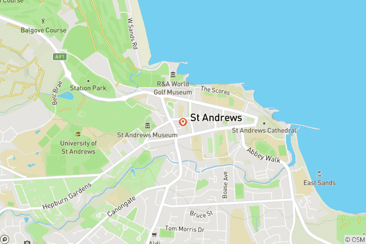Karte von Fife Coastal Path – Höhepunkte: Leven bis St Andrews (5 Tage)