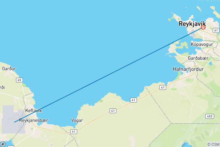 Kaart van 5 dagen in IJsland: Lavagrotten, walvissen kijken & sneeuwscooteravontuur op de gletsjer