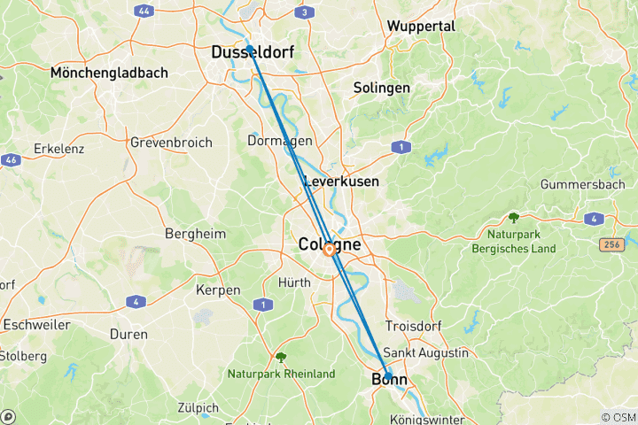 Karte von Mini-Kreuzfahrt Rheinlaune im Rheinland 2026