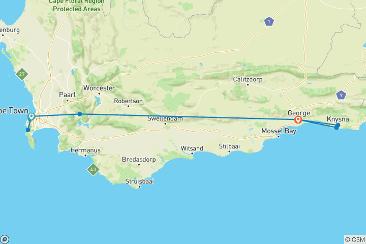 Mapa de Retiro de Golf + Bienestar Edición Sudáfrica 10 Días / 9 Noches