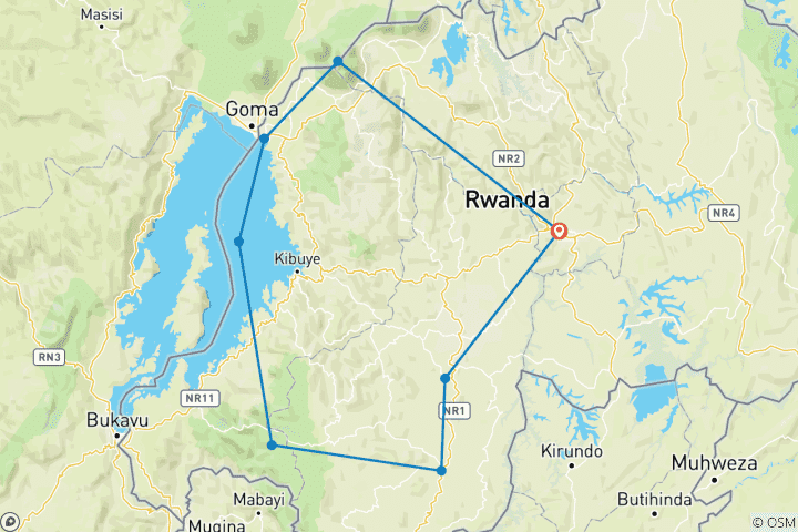 Karte von Juwel im Herzen Afrikas (7 Tage)