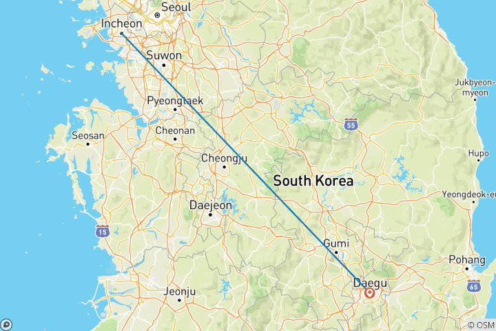 Mapa de Programa de Prácticas Culinarias + Clases de Cocina y Coreano en Corea