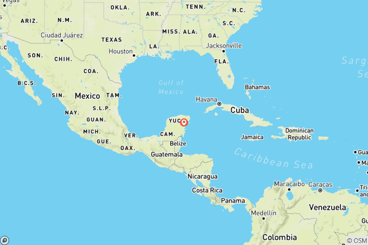 Karte von Coba Tour: Erkunden Sie beeindruckende Maya-Ruinen und schwimmen Sie in einer Cenote