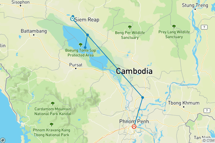 Mapa de Viaja a Camboya