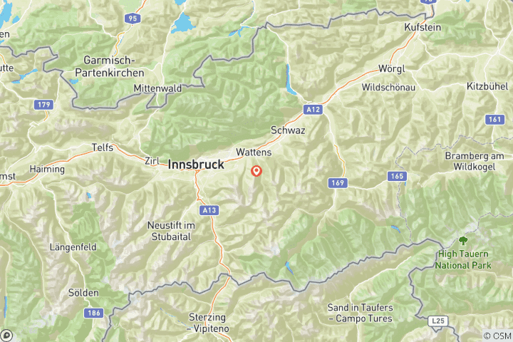 Map of Ski Austria: 2 Weeks (Meet Us There, Start Hopfgarten)