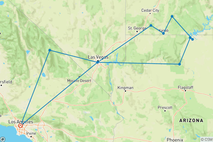 Carte du circuit Exploration des canyons du sud-ouest - 4 jours
