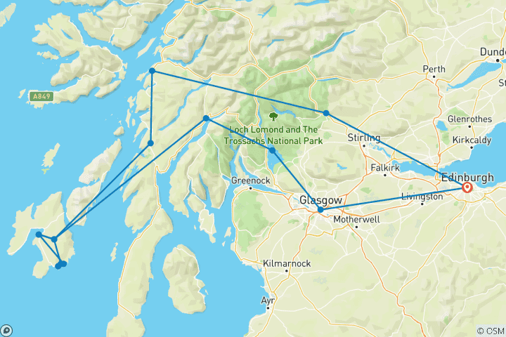 Mapa de Islay Whisky Explorer - 5 días