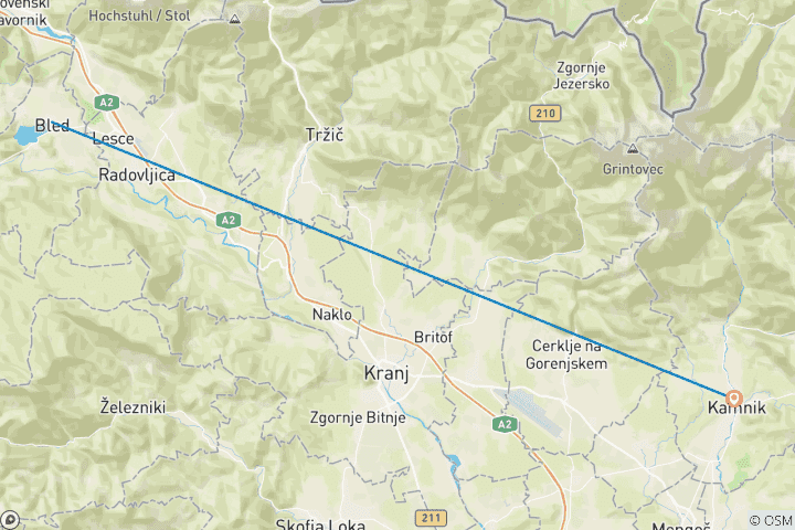 Carte du circuit 3 jours Circuit boutique - vert - diversifié en Slovénie au départ de Zagreb