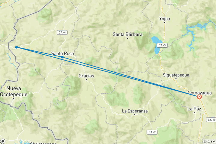 Kaart van 9 dagen Honduras Pre - Koloniaal & Koloniale bezienswaardigheden