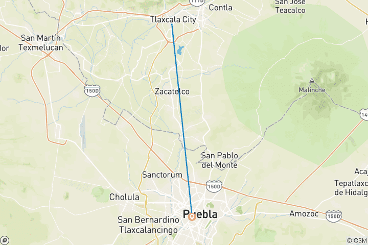 Karte von Mexiko Essen Tour: Köstliche Leckereien aus Tlaxcala und Puebla