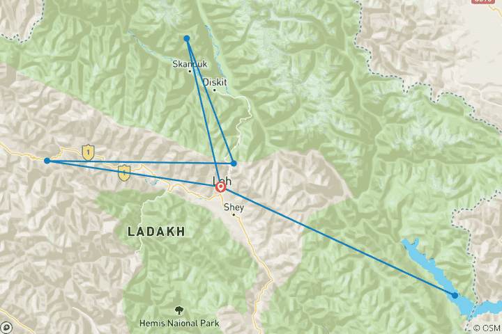 Karte von Leh Ladakh Unglaubliche Erfahrung