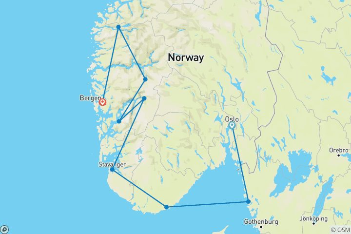 Map of Legends of the Norwegian Fjords