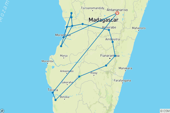Karte von Madagaskar Wildlife Abenteuer (2027)
