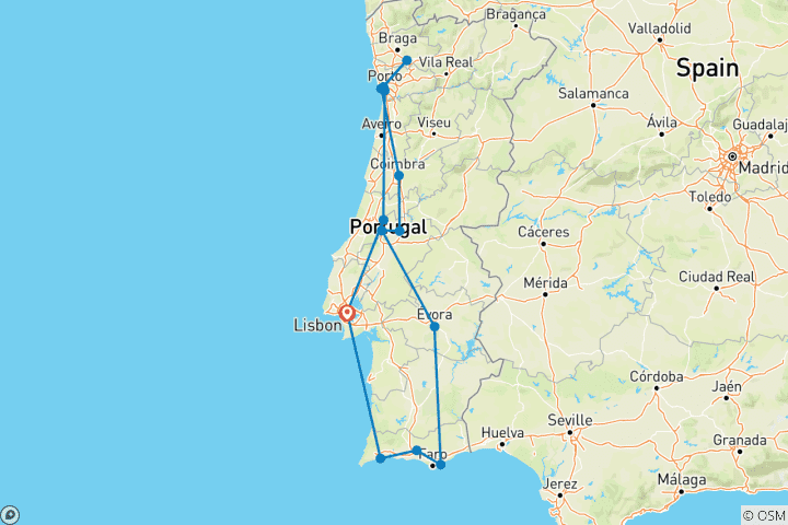 Mapa de Carreteras rurales de Portugal - Grupo reducido (Grupo reducido)
