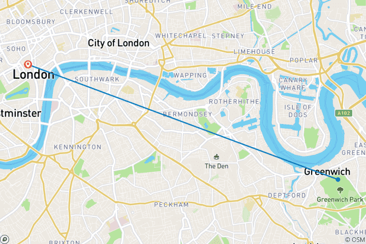 Karte von London aufgedeckt