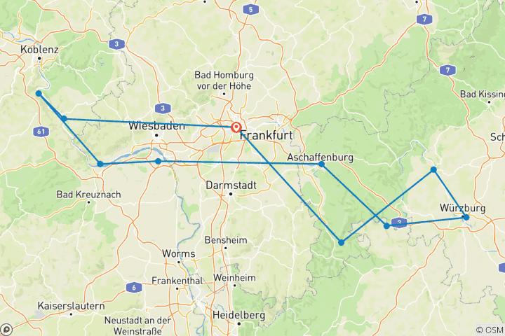 Karte von Main Fachwerk & Mittelrhein-Magie 2027