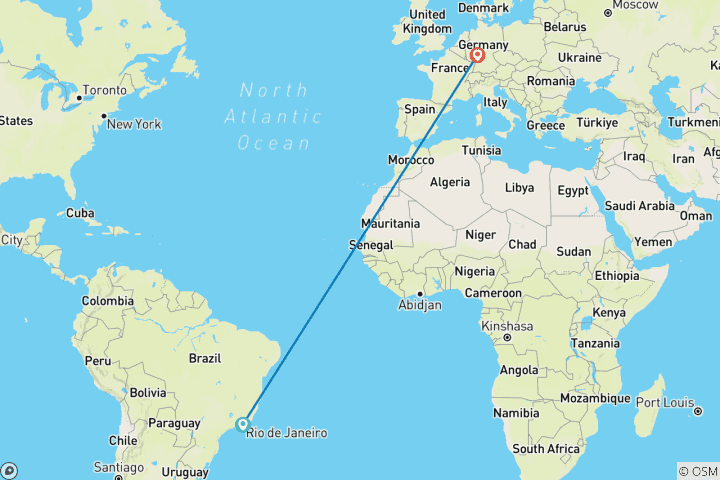 Map of New Year's Eve in Rio - Samba & Copacabana