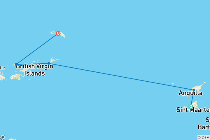 Map of Cruising the Leeward Islands 2027