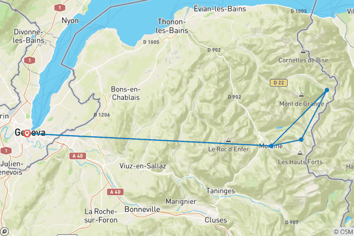 Map of The French Alps - a social, active week in beautiful Morzine