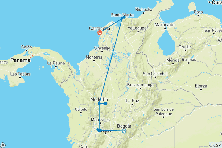 Map of Best of Colombia