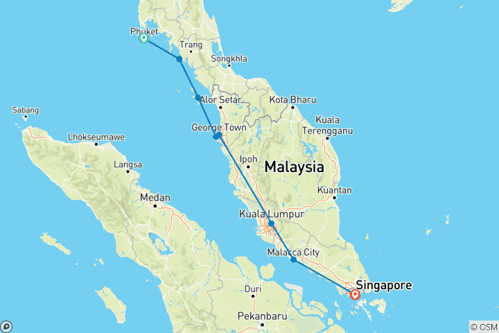 Map of Island Horizons: Phuket to Singapore