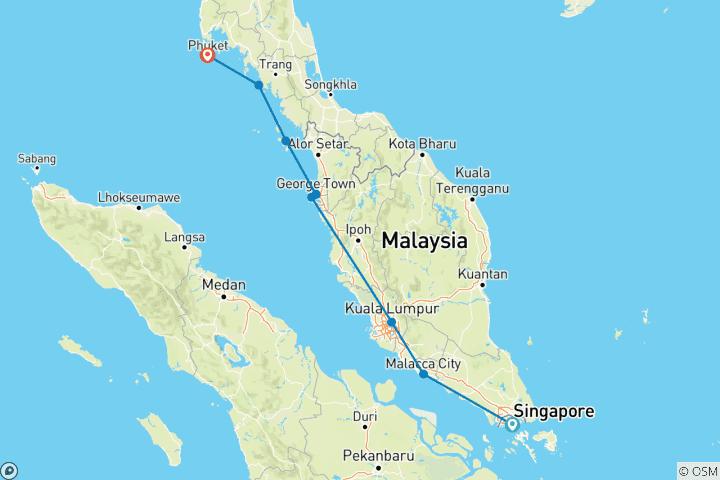 Map of Island Horizons: Singapore to Phuket