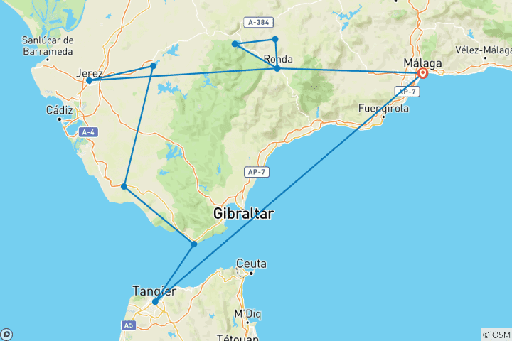 Mapa de Mejorada - Lo mejor de Andalucía y Eclipse de Marruecos