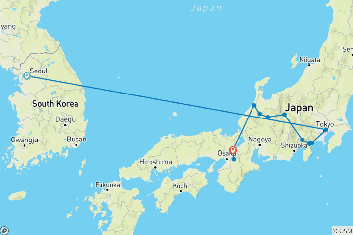 Map of Visions of Japan with Seoul