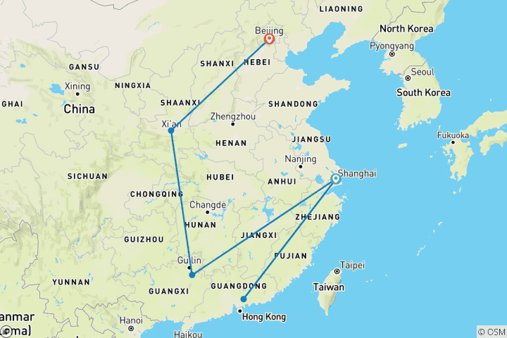 Carte du circuit Premium China