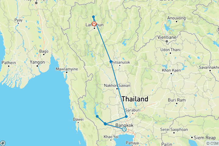 Kaart van Premium – Noord-Thailand