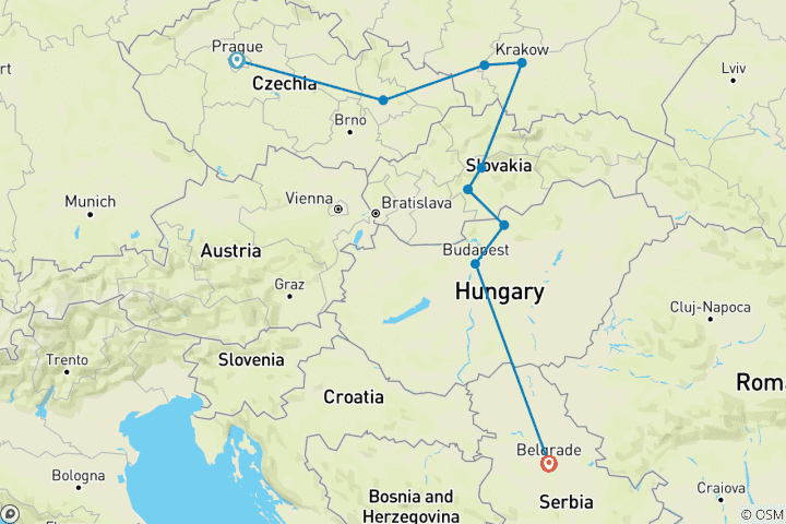 Map of Premium Central Europe