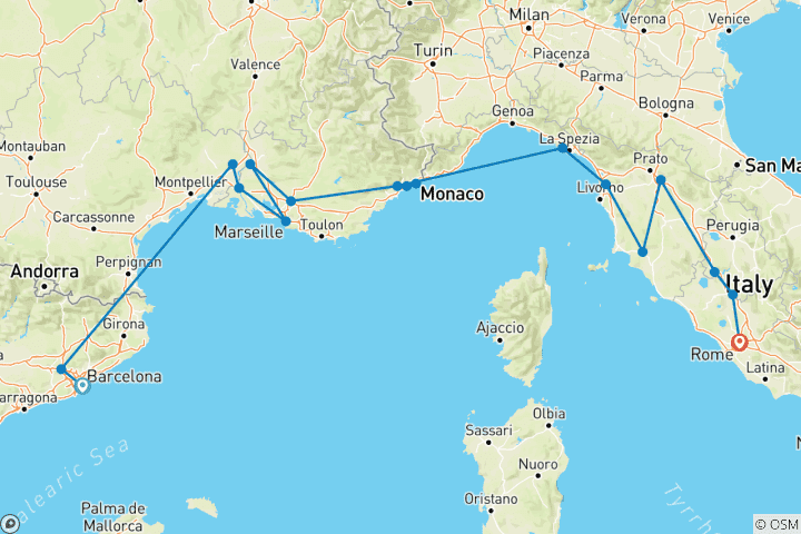 Map of Mediterranean Highlights (2027)