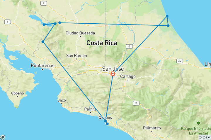 Map of Simply Costa Rica
