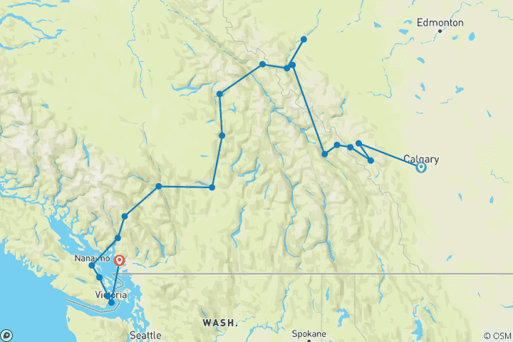 Map of Discover Western Canada