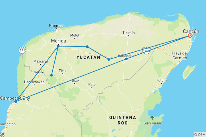 Map of Mayan Treasures by Mayan Train