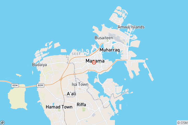 Map of Discover Bahrain: Luxury Cultural, Heritage, Desert & Island Adventure 7-Day