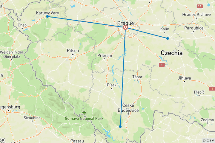 Mapa de Praga en 7 días: castillos, cultura y calles empedradas