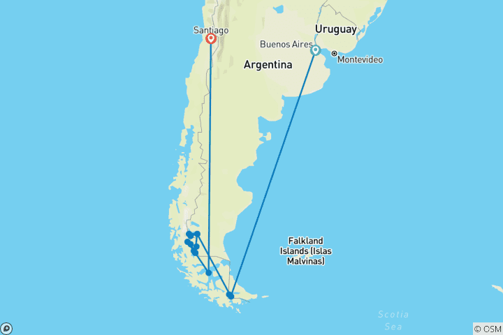 Karte von Wunder von Patagonien