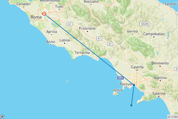Map of Capri Island Getaway