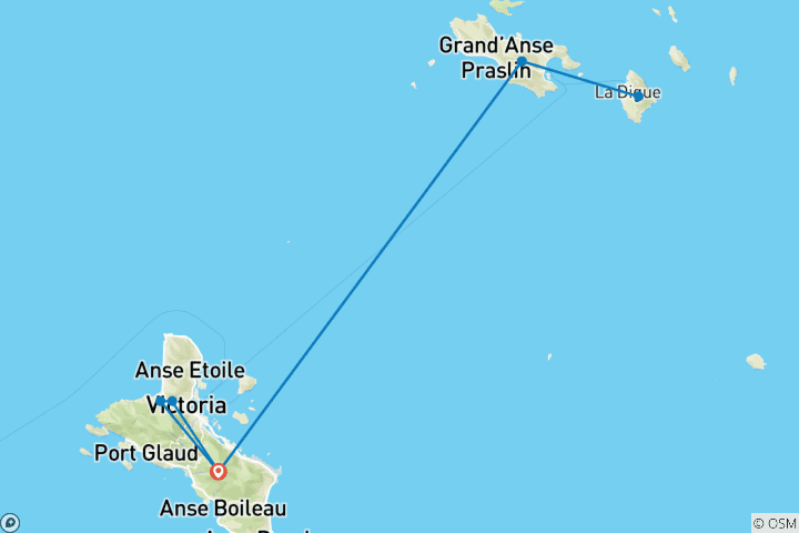 Map of Seychelles Escape: 9-Day Tropical Paradise Itinerary
