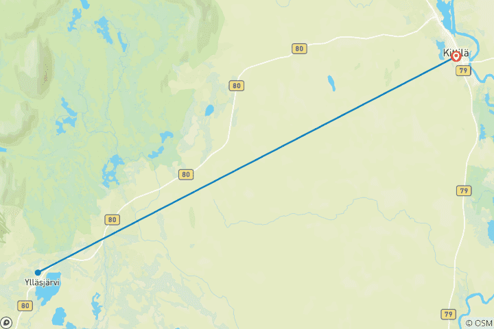 Mapa de Yllas Aurora & Wilderness Deluxe - 5 días