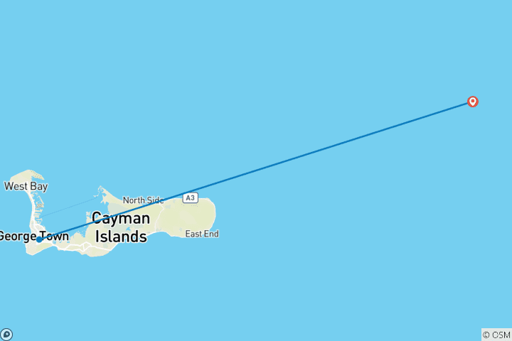Carte du circuit Découverte des îles Caïmans : 8 jours / 7 nuits