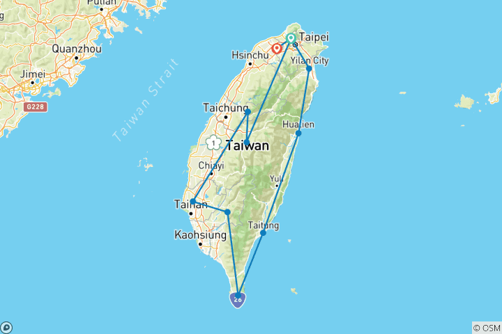 Kaart van Taiwan ontdekt – 8 dagen (5 sterren)