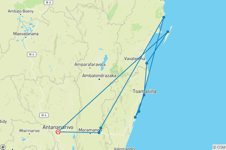Karte von Inseltraume Madagaskar - Im Reich der Lemuren