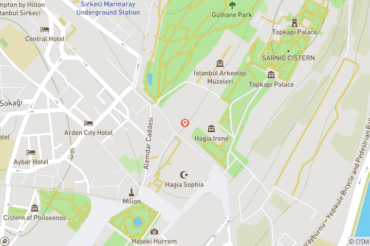 Mapa de Cuatro días en Estambul