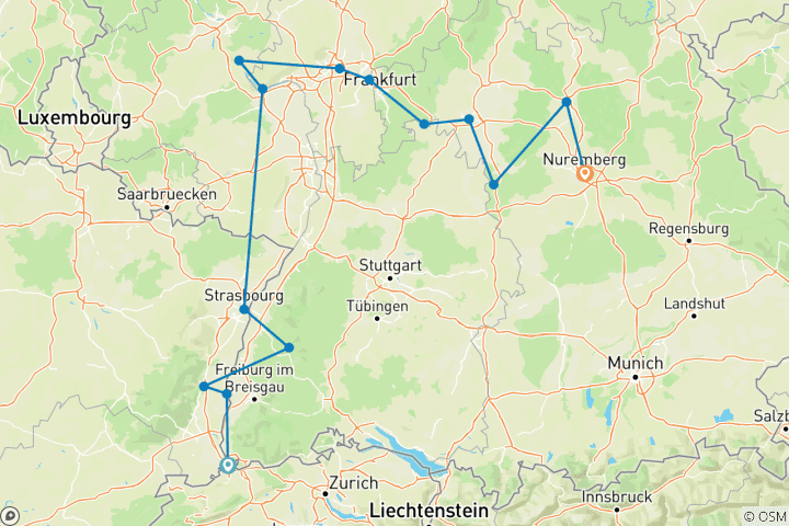 Map of German Grandeur (Eastbound)