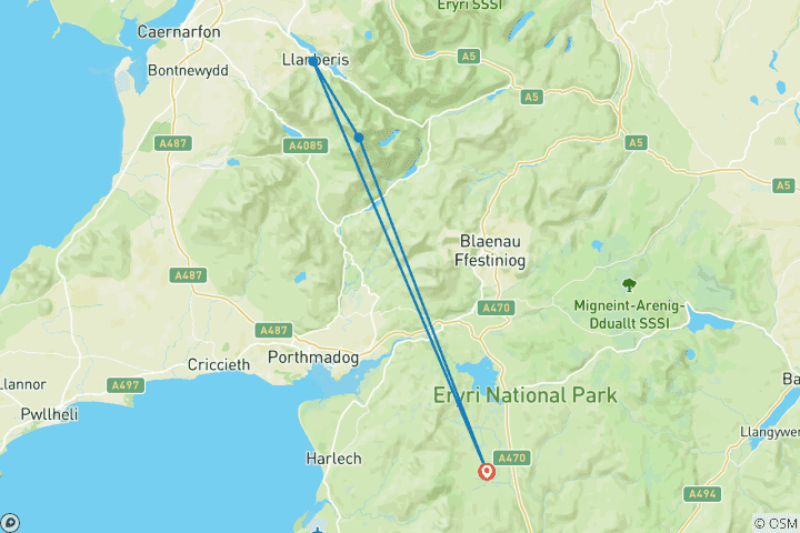 Map of To the Peaks of Wild Wales