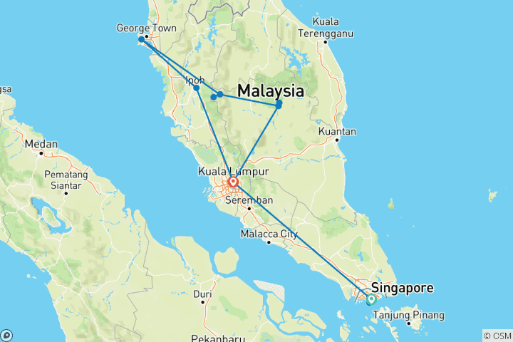 Map of Singapore & Malaysia: Skyscrapers Hidden in the Jungle
