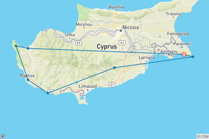 Map of Cyprus with Children: Relaxing on the Beaches and Lots of Fun
