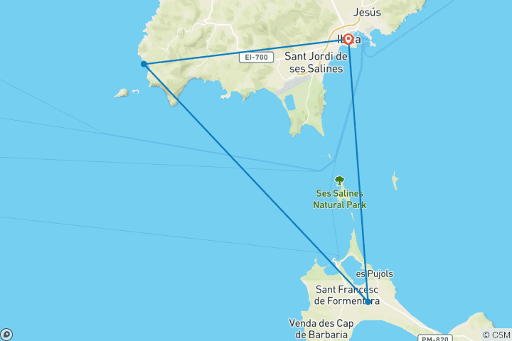 Map of Ibiza Getaway